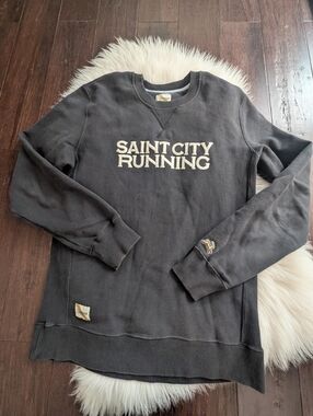 Tracksmith Saint City Running Crew Neck Long Tunic Sweatshirt Women's S Small